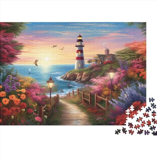 Leuchtturm an der Küstes Puzzlespiel 1000 Teile Für Erwachsene, Einzigartige Kunstwerke Und Vorlage - Geburtstags- Spaßige Puzzles Mit Überraschung Von Puzzle in A Bag Puzzel 1000pcs (75x50cm) von BLWZXPQMT