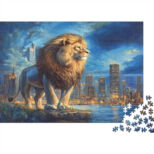 Löwe 1000 Stück Puzzles Für Erwachsene Teenager Stress Abbauen Familien-Puzzlespiel 1000-teiliges Puzzle Kinder Lernspiel Spielzeug Geschenk Puzzel 1000pcs (75x50cm) von BLWZXPQMT