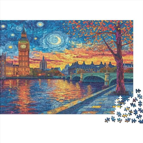 London Tower Bridge 1000 Teile Puzzle, Puzzles Für Erwachsene, 1000 Teile Puzzlespiel Für Jugendliche & Erwachsene Puzzlespiel Puzzel 1000pcs (75x50cm) von BLWZXPQMT