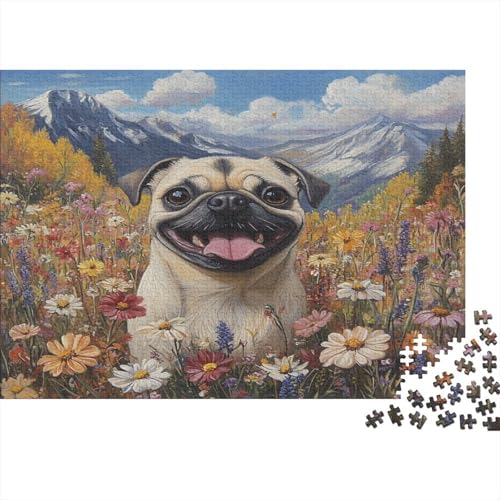 Mops Puzzlespiel 1000 Teile Für Erwachsene, Einzigartige Kunstwerke Und Vorlage - Geburtstagsgeschenk - Spaßige Puzzles Mit Überraschung Von Puzzle in A Bag Puzzel 1000pcs (75x50cm) von BLWZXPQMT