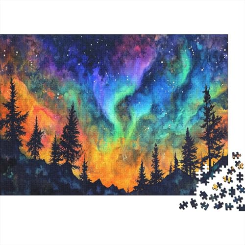 Nordlichter 1000 Teile,Impossible Puzzle,Geschicklichkeitsspiel Für Die Ganze Familie, Erwachsenen Puzzlespiel Puzzel 1000pcs (75x50cm) von BLWZXPQMT