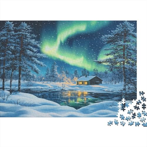 Nordlichter Puzzle 1000 Teile Puzzles Für Erwachsene Lernspiel Herausforderungsspielzeug 1000-teilige Puzzlespiel Für Erwachsene Kinder Puzzel 1000pcs (75x50cm) von BLWZXPQMT