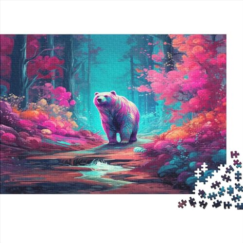 Oil Painting Bär Puzzle 1000 Teile Puzzle Für Erwachsene Und Kinder Ab 14 Jahren Puzzel 1000pcs (75x50cm) von BLWZXPQMT