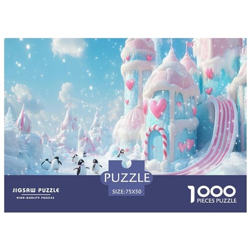 Pinguin 1000 Stück Puzzles Für Erwachsene Teenager Stress Abbauen Familien-Puzzlespiel 1000-teiliges Puzzle Kinder Lernspiel Spielzeug Geschenk Puzzel 1000pcs (75x50cm) von BLWZXPQMT