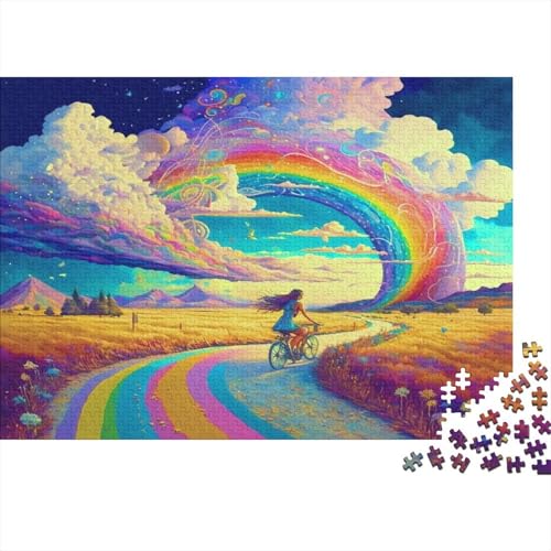 Regenbogen Spirit 1000 Stück Puzzles Für Erwachsene Teenager Stress Abbauen Familien-Puzzlespiel Mit Poster in 1000-teiliges Puzzle Kinder Lernspiel Spielzeug Geschenk Puzzel 1000pcs (75x50cm) von BLWZXPQMT