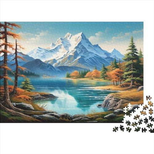 Seen and Snowy Mountains Puzzle 1000 Teile Erwachsener Kniffel Spaß Für Die Ganze Familie - Abwechslungsreiche 1000 Puzzleteilige Motive Puzzlespiel Erwachsene, Puzzel 1000pcs (75x50cm) von BLWZXPQMT