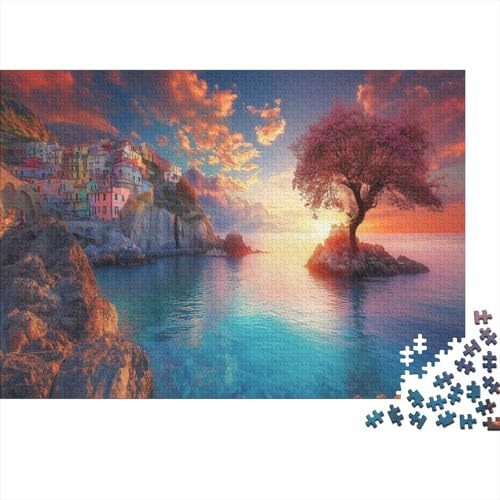 Sonnenuntergang im Hafen 1000 Teile Puzzle Für Erwachsene, Hochwertige Recycelbare MateriAußerirdische Und Druck Puzzlespiel, Familienspiel, Für Liebhaber Oder Freunde Puzzel 1000pcs (75x50cm) von BLWZXPQMT