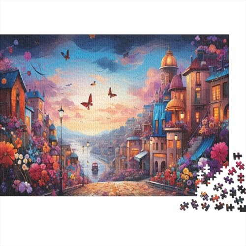 Stadtbild Architektur Puzzle 1000 Teile Erwachsene Puzzles Für Erwachsene Klassische Puzzles 1000 Teile Erwachsene Puzzlespiel Schwer Pädagogisches Spielzeug Erwachsene Kinder Puzzel 1000pcs (75x50cm von BLWZXPQMT