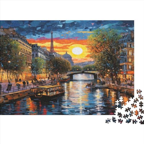 Stadtbild Architektur Puzzle 1000 Teile Puzzles Für Erwachsene Lernspiel Herausforderungsspielzeug 1000-teilige Puzzlespiel Für Erwachsene Kinder Puzzel 1000pcs (75x50cm) von BLWZXPQMT