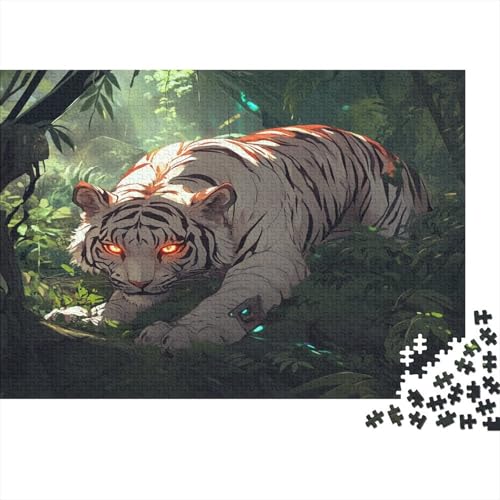 Tiger 1000 Stück Puzzles Für Erwachsene Teenager Stress Abbauen Familien-Puzzlespiel 1000-teiliges Puzzle Kinder Lernspiel Spielzeug Geschenk Puzzel 1000pcs (75x50cm) von BLWZXPQMT