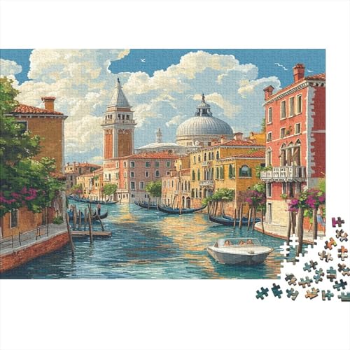 Venedig Water City Puzzle 1000 Teile Erwachsener Kniffel Spaß Für Die Ganze Familie - Abwechslungsreiche 1000 Puzzleteilige Motive Puzzle Erwachsene, Puzzel 1000pcs (75x50cm) von BLWZXPQMT