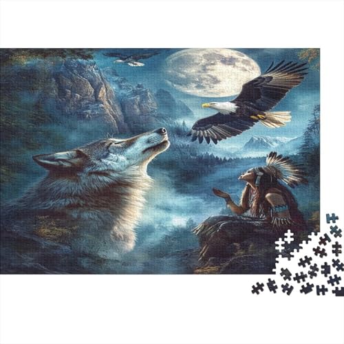 Wolf Puzzlespiel 1000 Teile Puzzle Für Erwachsene Und Kinder Ab 14 Jahren, Erwachsenen Puzzlespiel Puzzel 1000pcs (75x50cm) von BLWZXPQMT