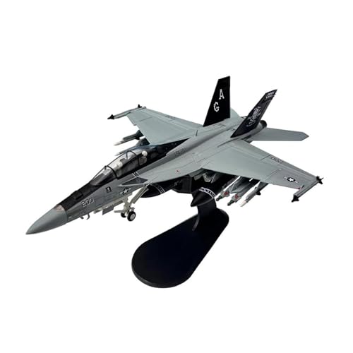 BMAONZ Kleinen Modellflugzeugen 1/72 Für Army F/A-18F F-18 Super Hornet F18 Shipborne Fighter Fertiges Militärmodellspielzeug Aus Druckgussmetall Miniatur Modelle(Black) von BMAONZ