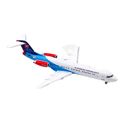 BMAONZ Kleinen Modellflugzeugen 1 200 Für Fokker 100 OM-BYB Slovak Airlines Flugzeug Spielzeug Druckgussmodell Miniatur Modelle von BMAONZ