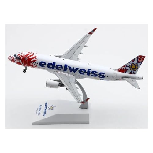 BMAONZ Kleinen Modellflugzeugen 1 200 Für XX20337 Modell Druckgusslegierung Edelweiss Aviation A320 Aircraft Collection Souvenir Display Miniatur Modelle von BMAONZ