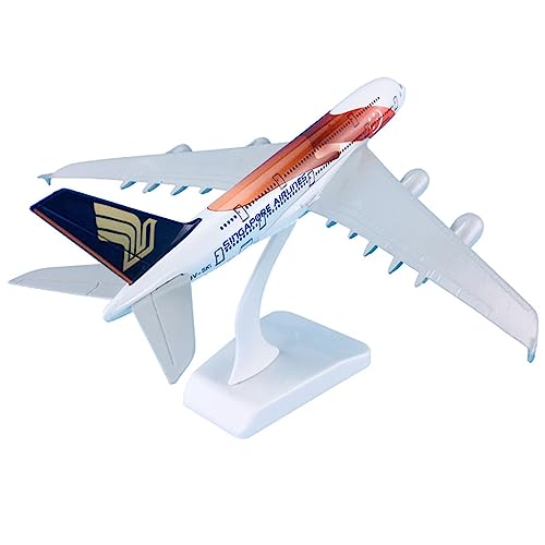 BMAONZ Kleinen Modellflugzeugen 1 400 18,7 cm Flugzeug-Fertigprodukt Flugzeuge Airbus A380 für Singapore Airlines-Flugzeugmodell Miniatur Modelle von BMAONZ