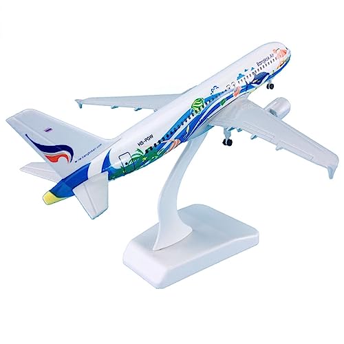 BMAONZ Kleinen Modellflugzeugen 1:320 18,5 cm mit Rädern Flugzeugmodell Flugzeuge Airbus A320-200 für Bangkok Air Plane Model Miniatur Modelle von BMAONZ