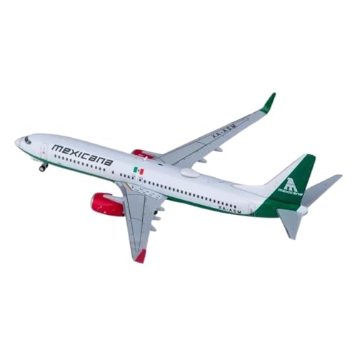 BMAONZ Kleinen Modellflugzeugen 1:400 Für Geminijets Mexicana B737-800W Druckgusslegierung Flugzeugmodell Metallflugzeug Ornament Display ﻿ Miniatur Modelle von BMAONZ