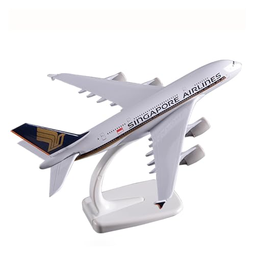 BMAONZ Kleinen Modellflugzeugen 20 cm Für Singapore Airlines A380, Legierung, Flugzeugmodell, Sammlerstück, Spielzeug, Geschenk Mit Sockel Miniatur Modelle von BMAONZ