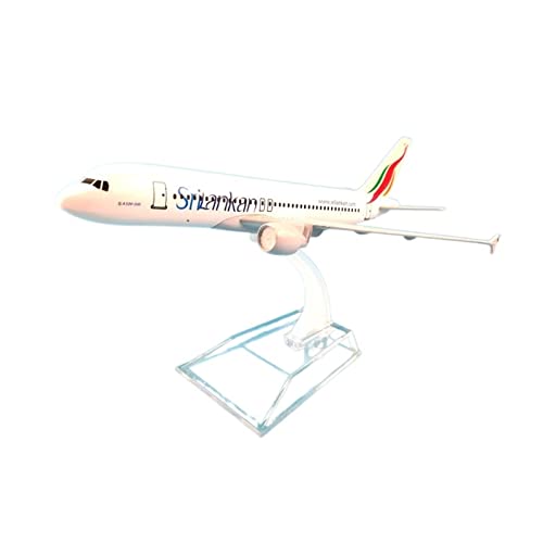 BMAONZ Kleinen Modellflugzeugen 20cm for SriLankan Airlines Flugzeugmodell 16cm Airbus A320 Modell Legierung Metall Druckguss Spielzeug Geschenk Miniatur Modelle(A) von BMAONZ