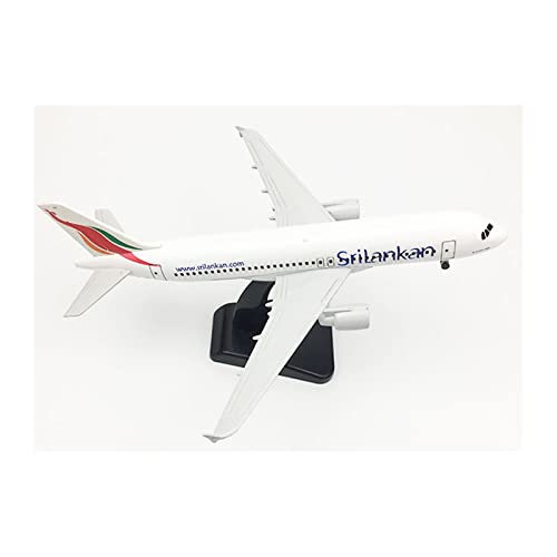 BMAONZ Kleinen Modellflugzeugen 20cm for SriLankan Airlines Flugzeugmodell 16cm Airbus A320 Modell Legierung Metall Druckguss Spielzeug Geschenk Miniatur Modelle(B) von BMAONZ