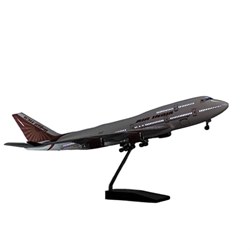 BMAONZ Kleinen Modellflugzeugen 47 cm Flugzeugmodell Spielzeug Für B747 Modell Mit Licht Und Rad 1 150 Flugzeugmodell Aus Druckgussharzlegierung Miniatur Modelle(with Light) von BMAONZ