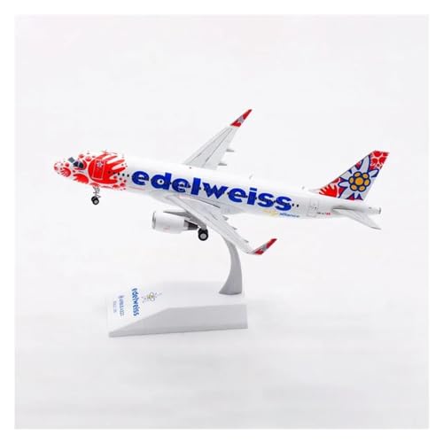 BMAONZ Kleinen Modellflugzeugen Flugzeugmodell Aus Druckgusslegierung Im Maßstab 1 200 Für Die Swiss Edelweiss Aviation A320 HB-JLT-Serie Als Geschenk Miniatur Modelle von BMAONZ