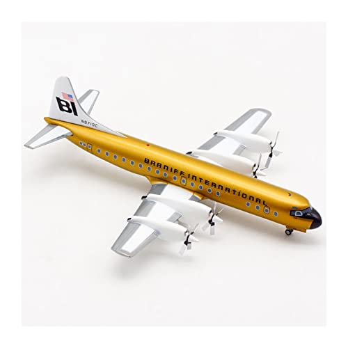 BMAONZ Kleinen Modellflugzeugen L-188 N9710C im Maßstab 1 200 für Flugzeugmodelle von Braniff International Airlines Miniatur Modelle von BMAONZ