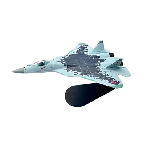 BMAONZ Kleinen Modellflugzeugen Maßstab 1:100 Für Das Russische Kampfflugzeug SU57 Suchoi SU-57, Metall-Militärflugzeug, Spielzeugmodell-Sammlung Miniatur Modelle(Green) von BMAONZ