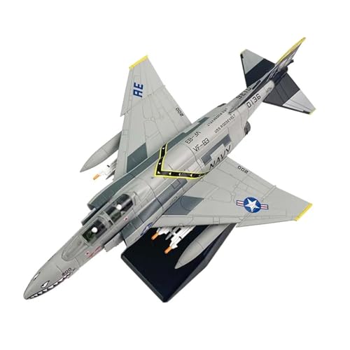 BMAONZ Kleinen Modellflugzeugen Maßstab 1:100 Für F4C F-4 Phantom VF-84 Fighter Diecast Metal Flugzeug Flugzeug Modell Sammlung Spielzeug Miniatur Modelle(Gray) von BMAONZ