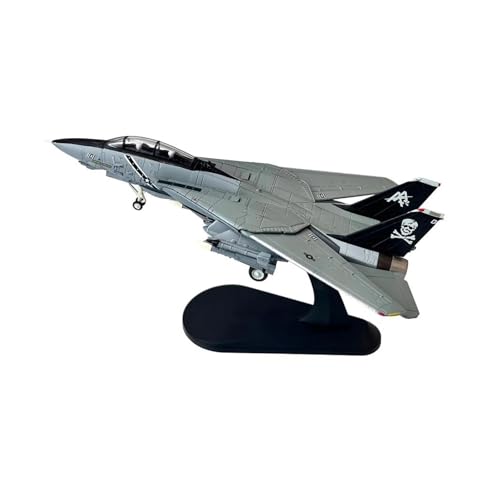 BMAONZ Kleinen Modellflugzeugen Maßstab 1:100 Für Navy Grumman F14 F-14B Jolly Rogers VF-103 Kampfflugzeug Metallspielzeug-Druckgussmodell Miniatur Modelle(Style B) von BMAONZ