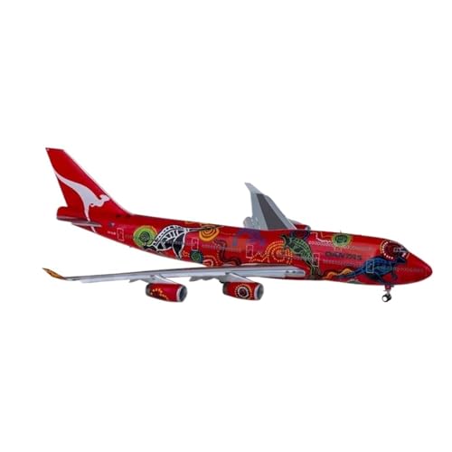 BMAONZ Kleinen Modellflugzeugen Maßstab 1:200 Für Qantas B747-400 VH-OJB, Version Mit Herunterklappbarer Klappe, Druckgusslegierung, Flugzeugmodell Miniatur Modelle von BMAONZ