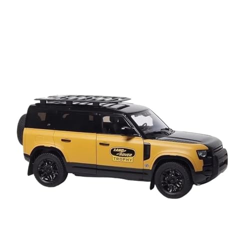 BMAONZ Miniatur Motorfahrzeug-Modelle 1/18 Für Land Rover Defender 110 90 SUV Fast Echtes Automodell Simulation Auto Modell Zimmer Autos Modell Junge Spielzeug Fertigmodell(Yellow A) von BMAONZ