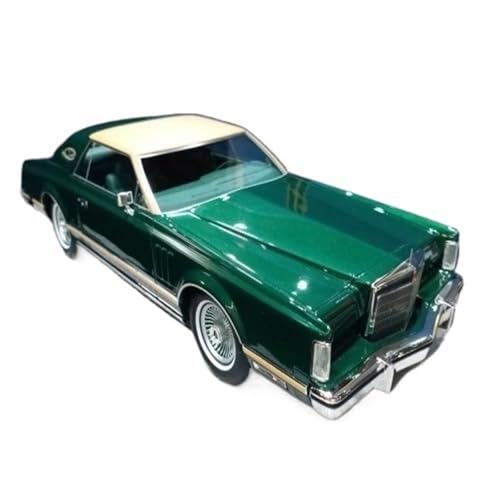 BMAONZ Miniatur Motorfahrzeug-Modelle 1/18 Für Lincoln Mark V Metallic Green Limousine Model Limited Edition Automodelle Exquisite Automodelle Fertigmodell von BMAONZ