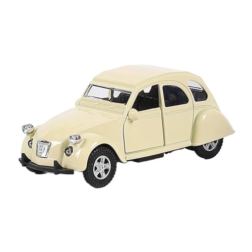 Miniatur Motorfahrzeug-Modelle 1/32 Skala Für Legierung Klassische Auto Modell Zurückziehen Diecast Kinder Spielzeug Simulation Fahrzeug Modell Decor Fertigmodell(Beige) von BMAONZ