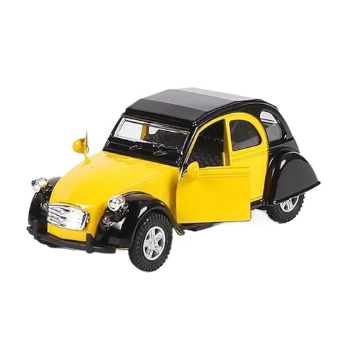 Miniatur Motorfahrzeug-Modelle 1/32 Skala Für Legierung Klassische Auto Modell Zurückziehen Diecast Kinder Spielzeug Simulation Fahrzeug Modell Decor Fertigmodell(Yellow) von BMAONZ