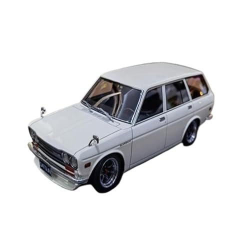 BMAONZ Miniatur Motorfahrzeug-Modelle 1:18 Für Bluebird Datsun Harz-Automodell Sammlerstück Ornament Klassische Spielzeugautomodelle Mini-Automodell-Display Fertigmodell(White) von BMAONZ