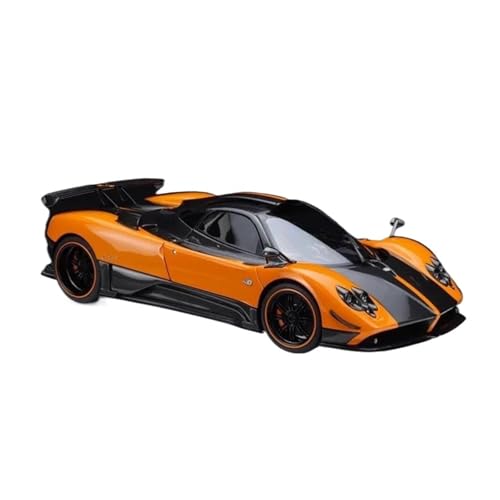 BMAONZ Miniatur Motorfahrzeug-Modelle 1:18 Für Pagani 2009 Legierung Automodell Simulation 1:1 Fahrzeugrestaurierung Abnehmbare Komponenten Raumdekoration Fertigmodell(Orange) von BMAONZ