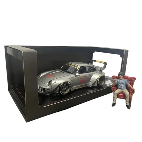 Miniatur Motorfahrzeug-Modelle 1:18 Für RWB 993 Silber G2719 Simulation Limited Edition Harz Metall Statisches Automodell Spielzeug Fahrzeug Dekoration Fertigmodell von BMAONZ