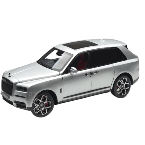 Miniatur Motorfahrzeug-Modelle 1:18 Für Rolls Cullinan Silver Simulation Limited Edition All Open Alloy Metal Statisches Automodell Spielzeugfahrzeug Fertigmodell von BMAONZ