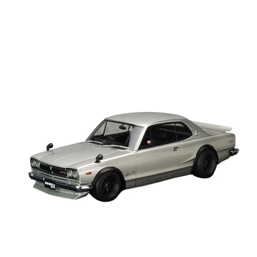 Miniatur Motorfahrzeug-Modelle 1:18 Für Skyline 2000 GTR Silver Simulation Limited Edition Harz Metall Statisches Automodell Spielzeugfahrzeug Fertigmodell von BMAONZ