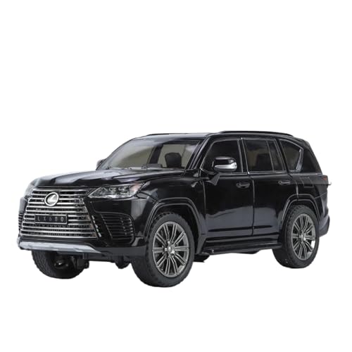 BMAONZ Miniatur Motorfahrzeug-Modelle 1:24 Für LX600 Off-Road Im Luxus-SUV-Modellauto, Zinklegierung, Zurückziehbares Spielzeugauto Mit Sound Lichtspielzeug Fertigmodell von BMAONZ