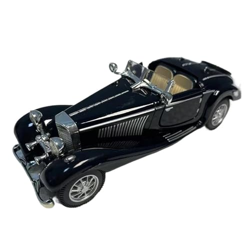 Miniatur Motorfahrzeug-Modelle 1:28 Für Mini Modell Legierung Retro Vintage Auto Diecast Modell Spielzeug Fahrzeug Zurückziehen Simulation Sammlung Fertigmodell(Black) von BMAONZ