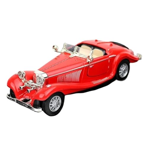 Miniatur Motorfahrzeug-Modelle 1:28 Für Mini Modell Legierung Retro Vintage Auto Diecast Modell Spielzeug Fahrzeug Zurückziehen Simulation Sammlung Fertigmodell(Red) von BMAONZ