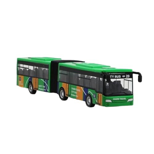 Miniatur Motorfahrzeug-Modelle 1:64 Für Alloy City Bus Modellfahrzeuge City Express Bus Doppelbusse Druckgussfahrzeuge Spielzeug Lustiges Rückzugsauto Fertigmodell(Green) von BMAONZ