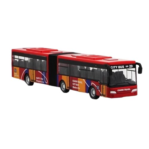 Miniatur Motorfahrzeug-Modelle 1:64 Für Alloy City Bus Modellfahrzeuge City Express Bus Doppelbusse Druckgussfahrzeuge Spielzeug Lustiges Rückzugsauto Fertigmodell(Red) von BMAONZ