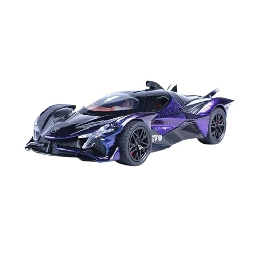 Miniatur Motorfahrzeug-Modelle Maßstab 1:32 Für Apollo EVO-Legierungsspielzeugmodell. Futuristisches Design, Sound, Lichteffekte, Federbewegung, Fertigmodell(Purple) von BMAONZ