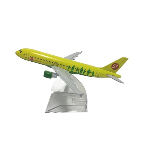 Kleinen Modellflugzeugen 16 cm Maßstab 1:400 Sibirien Für A320-Flugzeug, Flugzeugmodell, Druckguss-Metallflugzeuge, Mit Ausstellungsständer Miniatur Modelle(Green) von BMAONZ