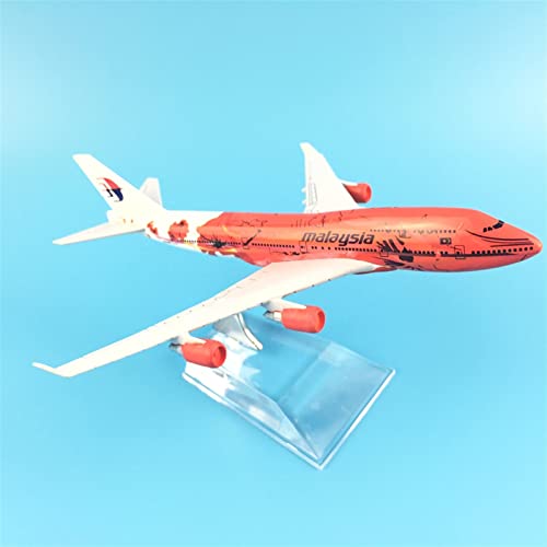 Kleinen Modellflugzeugen 16 cm for Air Malaysia Red Flower B747 400 Airlines Boeing 747 Airways Modell Spielzeug Geschenk Miniatur Modelle von BMAONZ