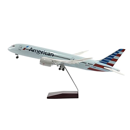 Kleinen Modellflugzeugen 43 cm Amerikaans Für Boeing 787 Vliegtuigmodel Schaal 1/144 Gegoten Harsvliegtuig Spielzeugflugzeug Miniatur Modelle(No Light) von BMAONZ